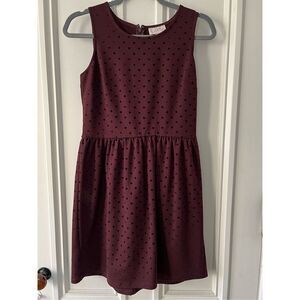 Loft maroon Polk dotted tank dress 2p